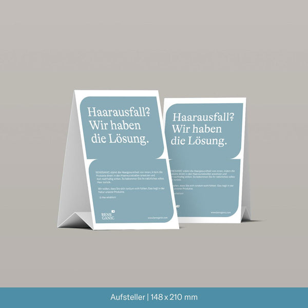 Espositore da banco (Perdita di capelli? Abbiamo la soluzione)