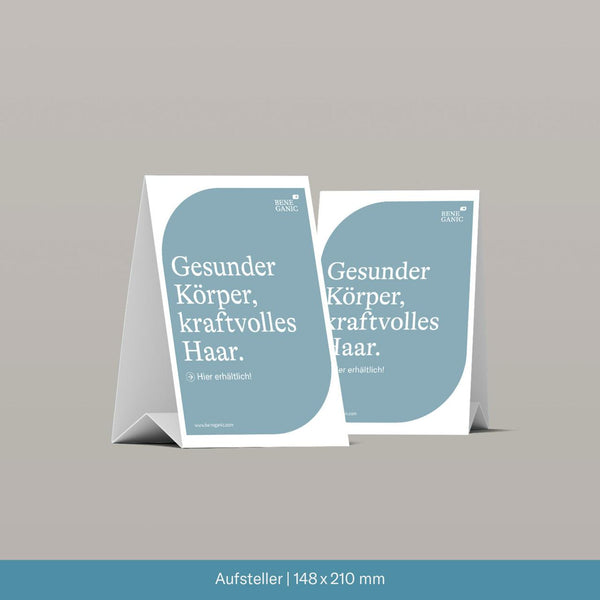 Présentoir de comptoir (corps sain, cheveux vigoureux)